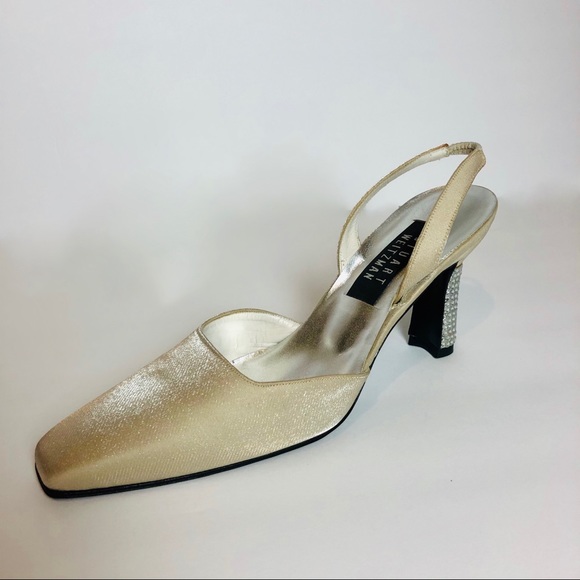 Rhinestone Stuart Weitzman Leather Soled Heels - Picture 3 of 7